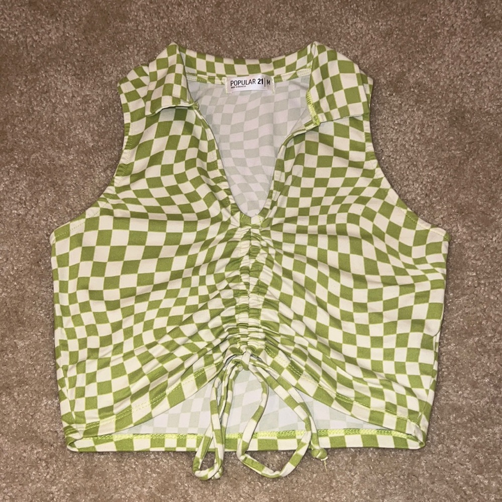 Checkered Crop Top